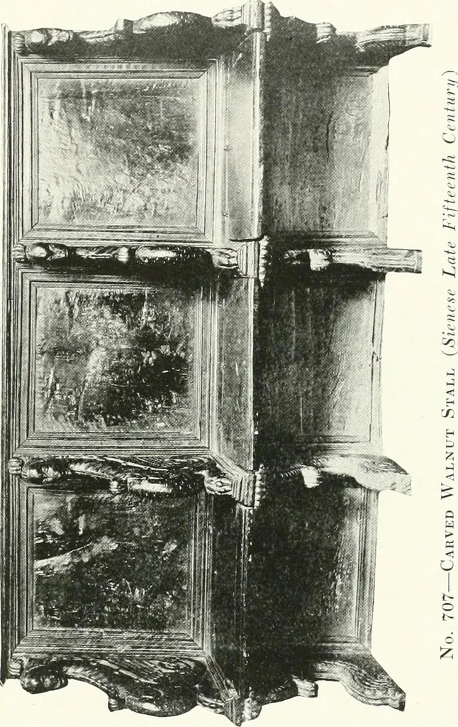 An illustration from Illustrated catalogue of the very valuable antique art property of the Cattadori Italian Art Galleries ... : to be sold at unrestricted public sale ... April 13th, 14th, 15th and 16th ... at the American Art Galleries : the sale to be conducted by Thomas E. Kirby and his assistants, Otto Bernet and H.H. Parke, of the American Art Association, 1921, leaf 242