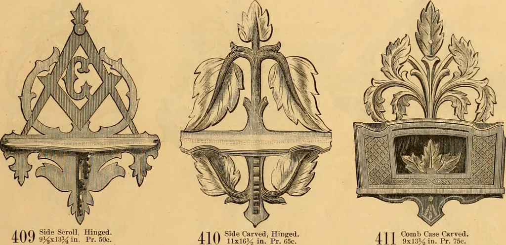 An illustration from Illustrated catalogue and net trade list of new designs for autumn of 1875 in fancy and cabinet ware., 1875, leaf 6
