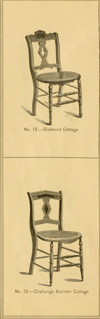 An illustration from Illustrated catalogue of chairs., 1886, leaf 19
