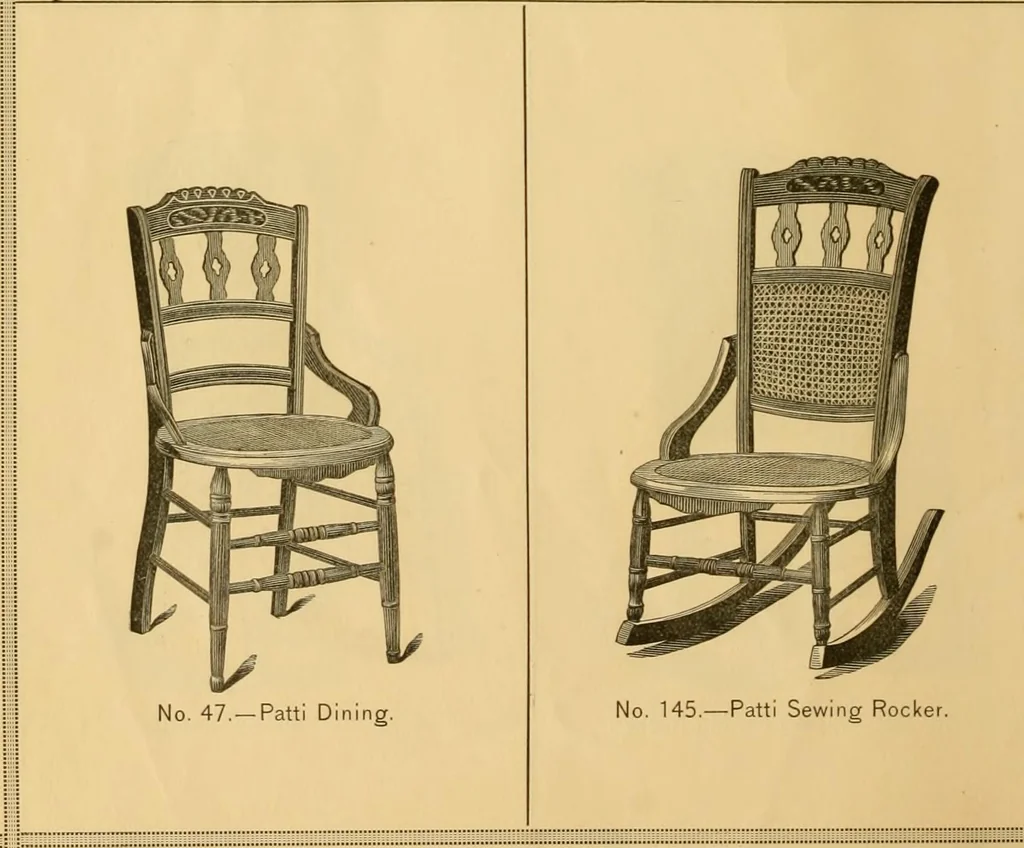 An illustration from Illustrated catalogue of chairs., 1886, leaf 27