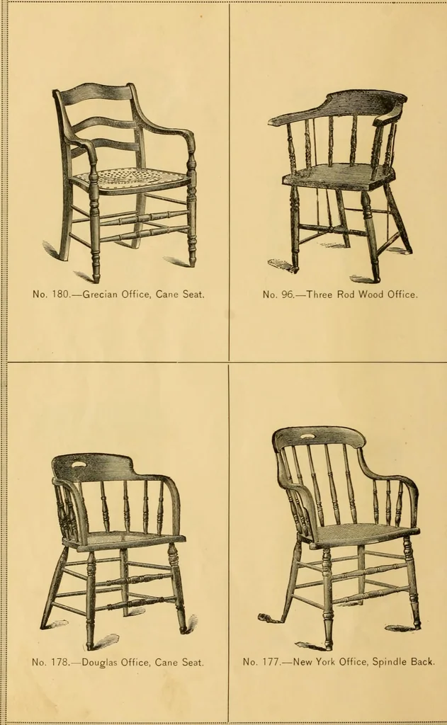 An illustration from Illustrated catalogue of chairs., 1886, leaf 43