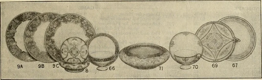 An illustration from Illustrated catalogue with prices : white china and complete list of china painters' materials., 1913, leaf 32