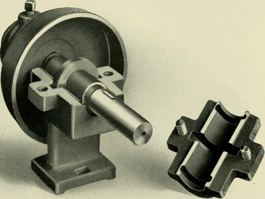 An illustration from Illustrated catalogue of cotton machinery built by Howard & Bullough American Machine Company, Ltd., Pawtucket, R.I., U.S.A. : opening, picking, carding, drawing, roving, spinning, twisting and winding machinery : warpers and slashers : containing also floor spaces, speeds, productions, gearing diagrams, useful tables and other information, 1909, leaf 152