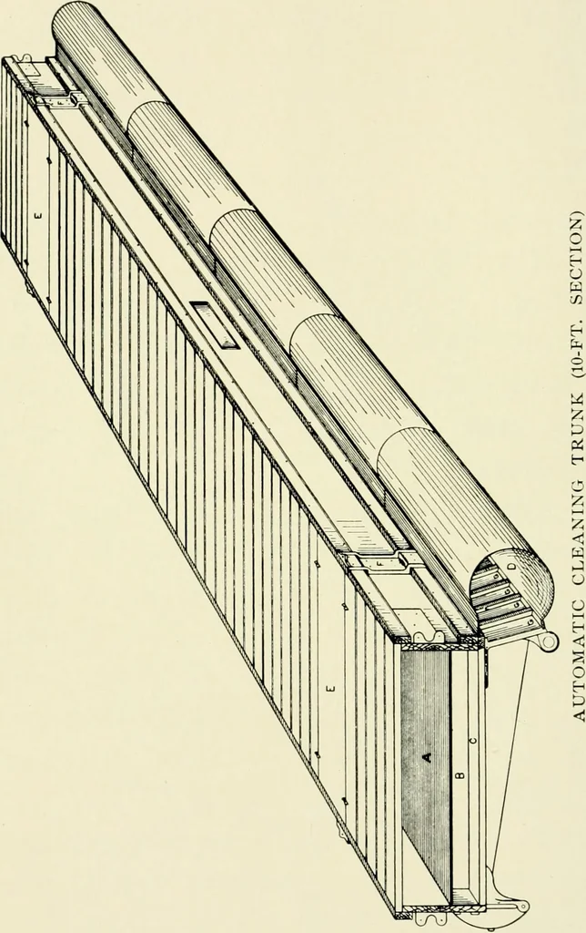 An illustration from Illustrated catalogue of cotton machinery built by Howard & Bullough American Machine Company, Ltd., Pawtucket, R.I., U.S.A. : opening, picking, carding, drawing, roving, spinning, twisting and winding machinery : warpers and slashers : containing also floor spaces, speeds, productions, gearing diagrams, useful tables and other information, 1909, leaf 25