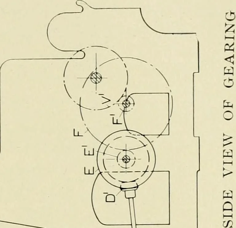 An illustration from Illustrated catalogue of cotton machinery built by Howard & Bullough American Machine Company, Ltd., Pawtucket, R.I., U.S.A. : opening, picking, carding, drawing, roving, spinning, twisting and winding machinery : warpers and slashers : containing also floor spaces, speeds, productions, gearing diagrams, useful tables and other information, 1909, leaf 50