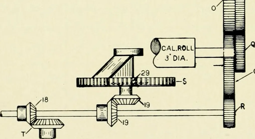 An illustration from Illustrated catalogue of cotton machinery built by Howard & Bullough American Machine Company, Ltd., Pawtucket, R.I., U.S.A. : opening, picking, carding, drawing, roving, spinning, twisting and winding machinery : warpers and slashers : containing also floor spaces, speeds, productions, gearing diagrams, useful tables and other information, 1909, leaf 97