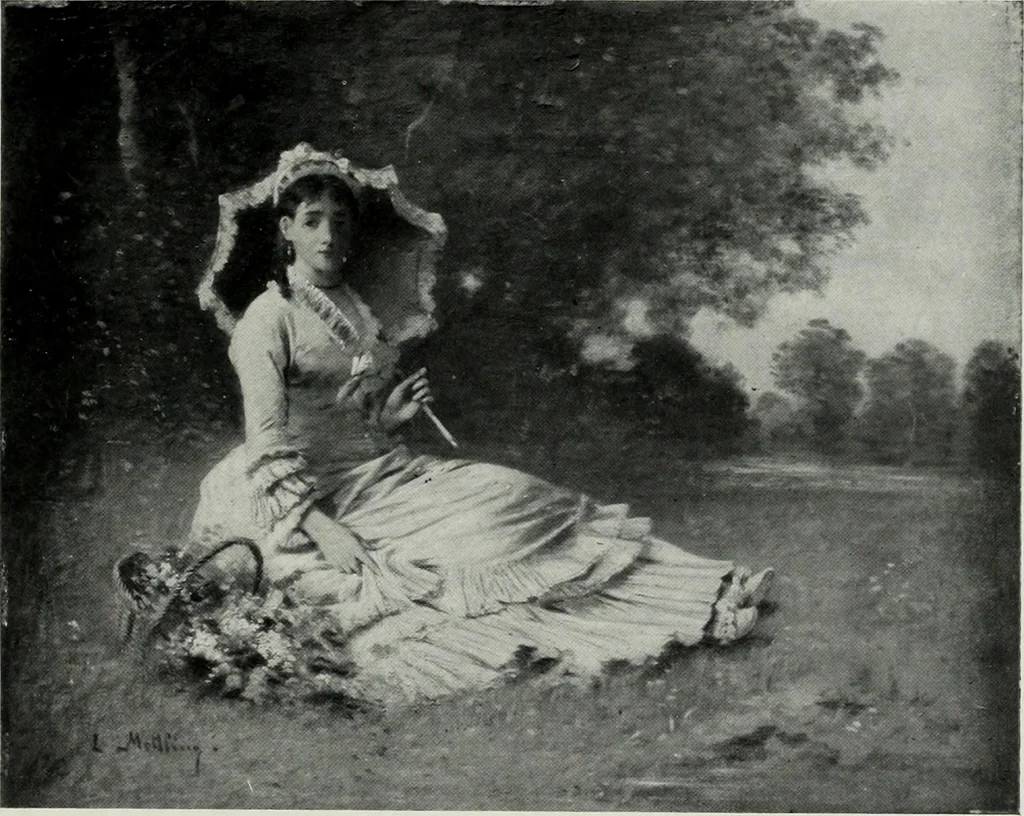 An illustration from Illustrated catalogue of oil and water color paintings by Dutch, French, English, American and Italian artists belonging to the estate of the late James S. Inglis, to be sold at unrestricted public sale ... on ... [March 9th and 10th, 1910] : the sale will be conducted by Mr. Thomas E. Kirby, of the American Art Association, managers, 1910, leaf 150