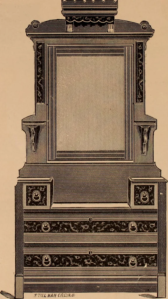 An illustration from Illustrated catalogue of chamber furniture., 1885, leaf 12