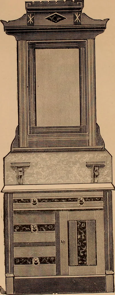 An illustration from Illustrated catalogue of chamber furniture., 1885, leaf 13