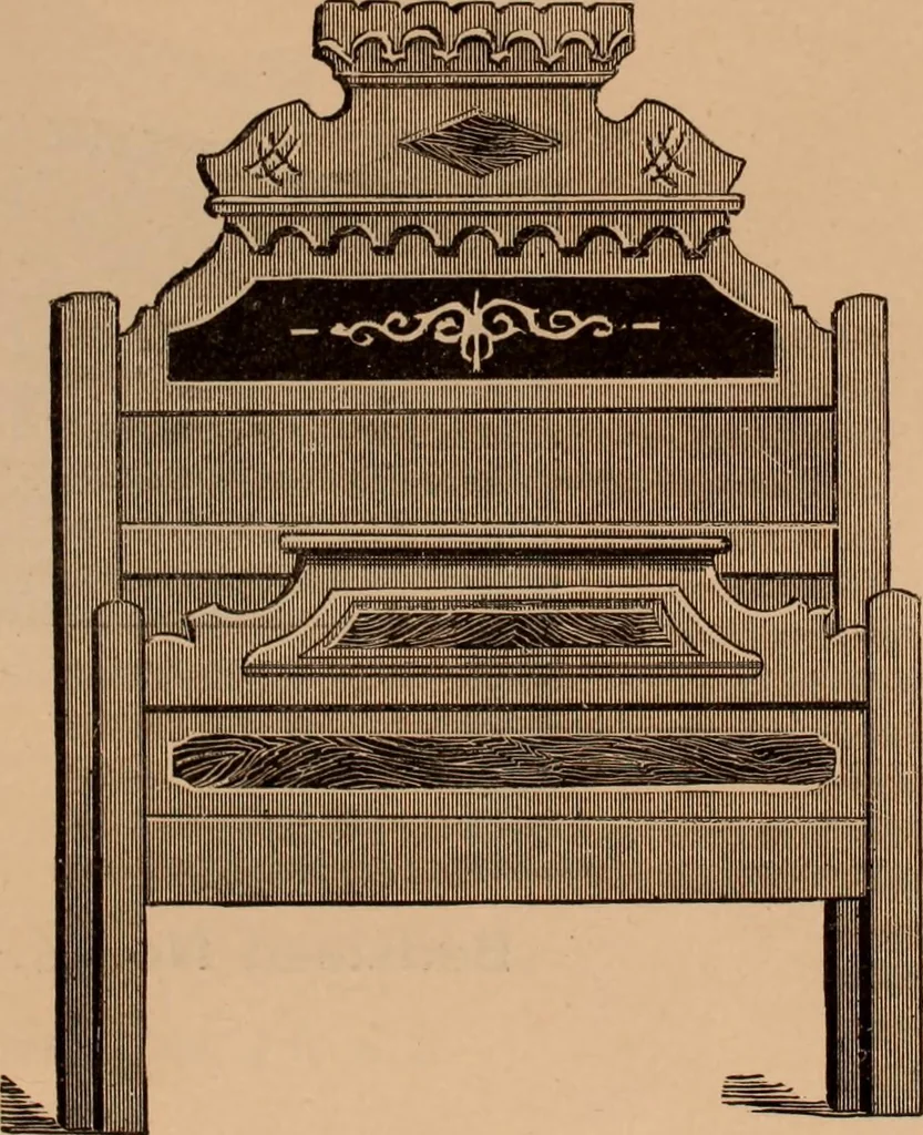 An illustration from Illustrated catalogue of chamber furniture., 1885, leaf 19