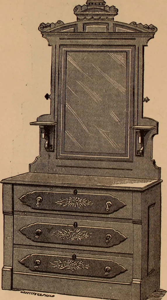An illustration from Illustrated catalogue of chamber furniture., 1885, leaf 20
