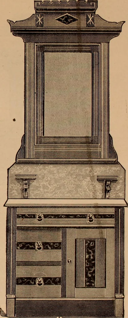 An illustration from Illustrated catalogue of chamber furniture., 1885, leaf 23