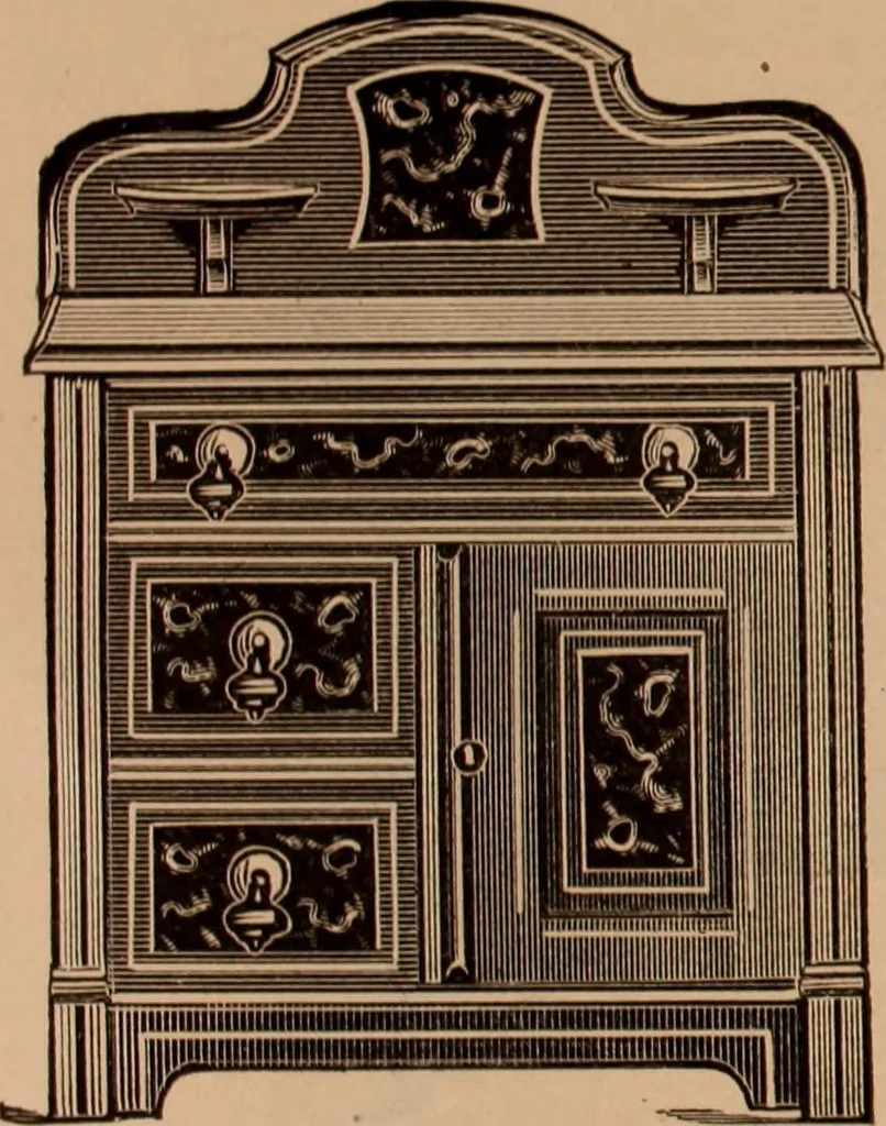An illustration from Illustrated catalogue of chamber furniture., 1885, leaf 24