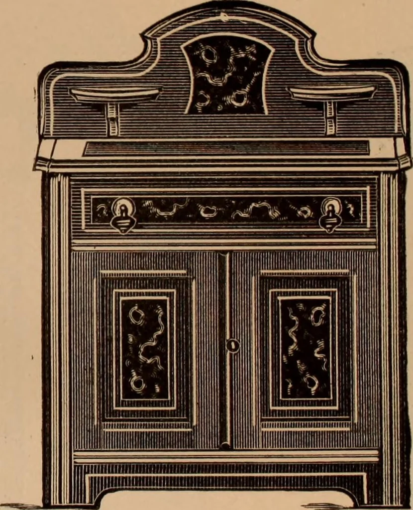 An illustration from Illustrated catalogue of chamber furniture., 1885, leaf 24