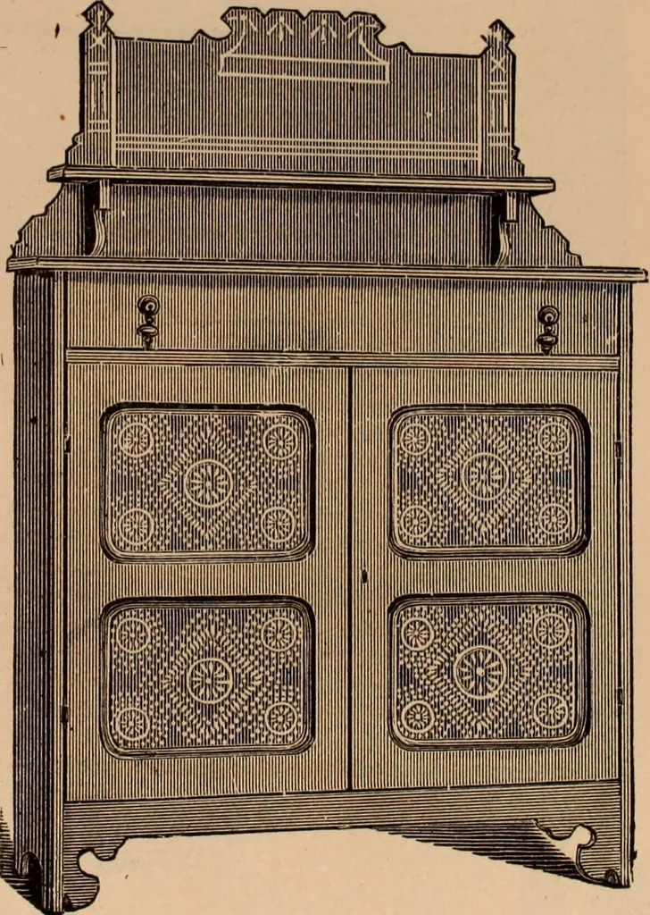 An illustration from Illustrated catalogue of chamber furniture., 1885, leaf 26