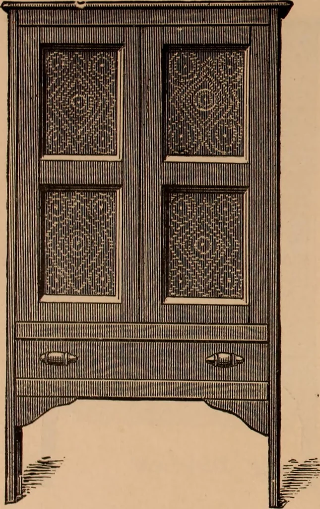 An illustration from Illustrated catalogue of chamber furniture., 1885, leaf 27