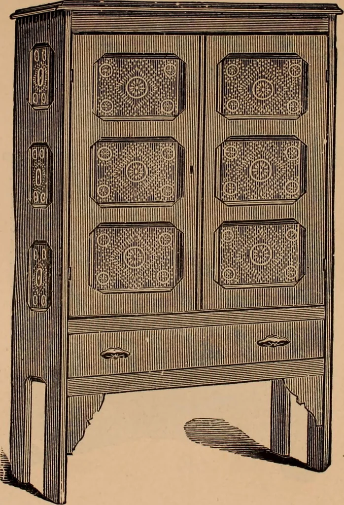 An illustration from Illustrated catalogue of chamber furniture., 1885, leaf 27