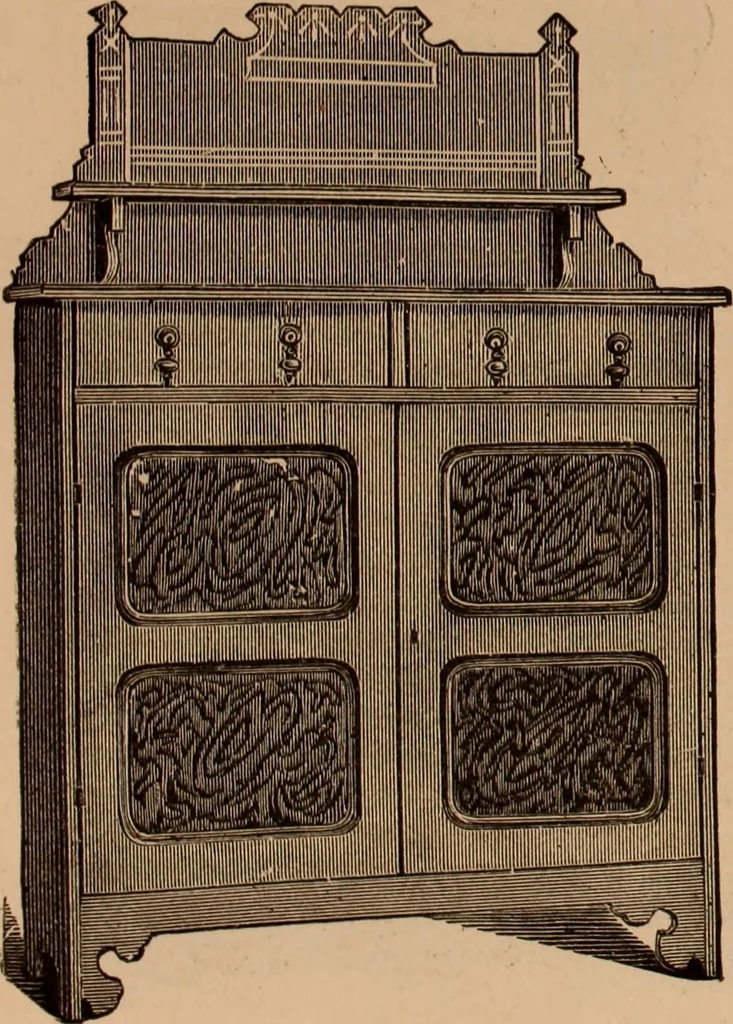 An illustration from Illustrated catalogue of chamber furniture., 1885, leaf 28