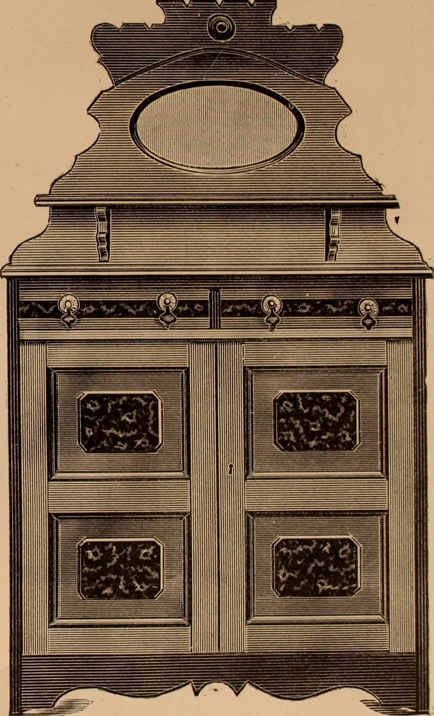 An illustration from Illustrated catalogue of chamber furniture., 1885, leaf 28