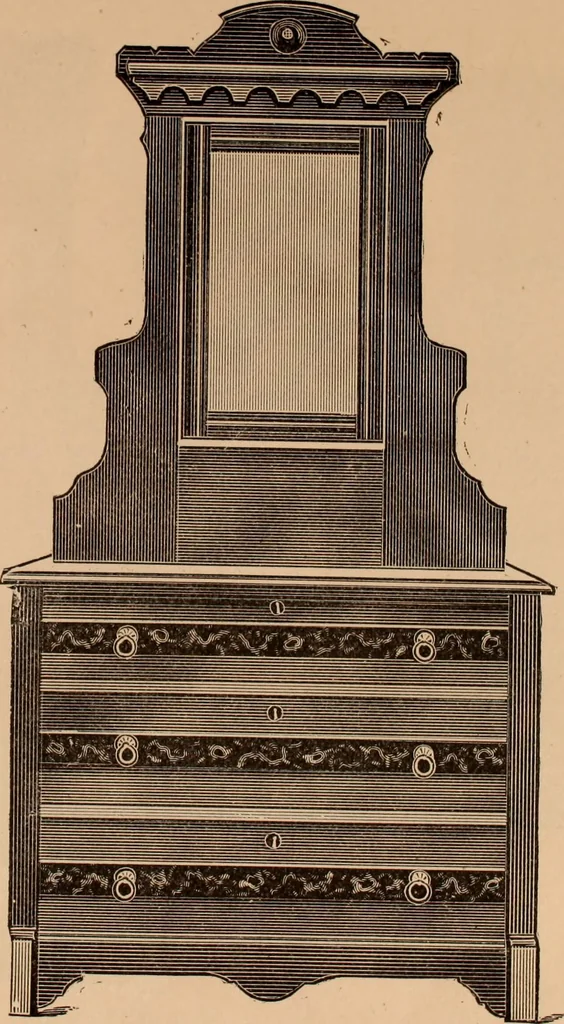 An illustration from Illustrated catalogue of chamber furniture., 1885, leaf 4