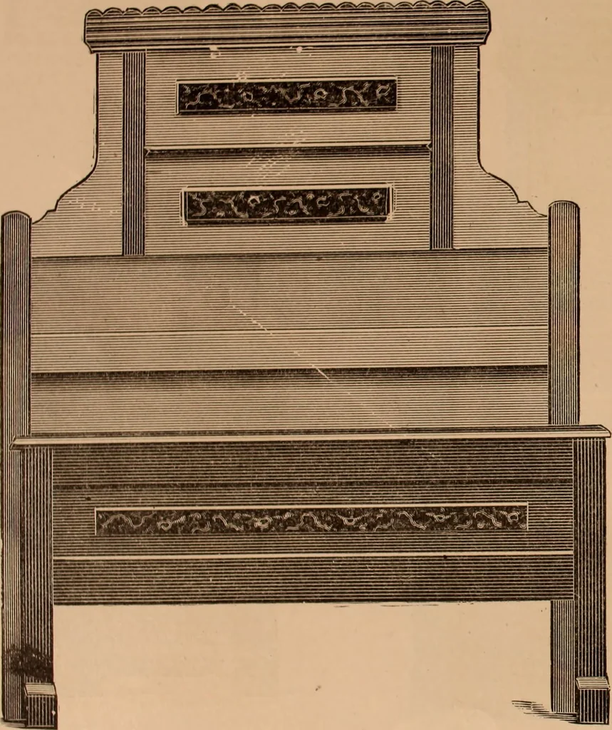 An illustration from Illustrated catalogue of chamber furniture., 1885, leaf 5