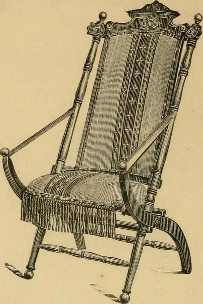 An illustration from Illustrated catalogue of chairs and furniture / manufactured by J.W. Mason & Co., 1874, leaf 27