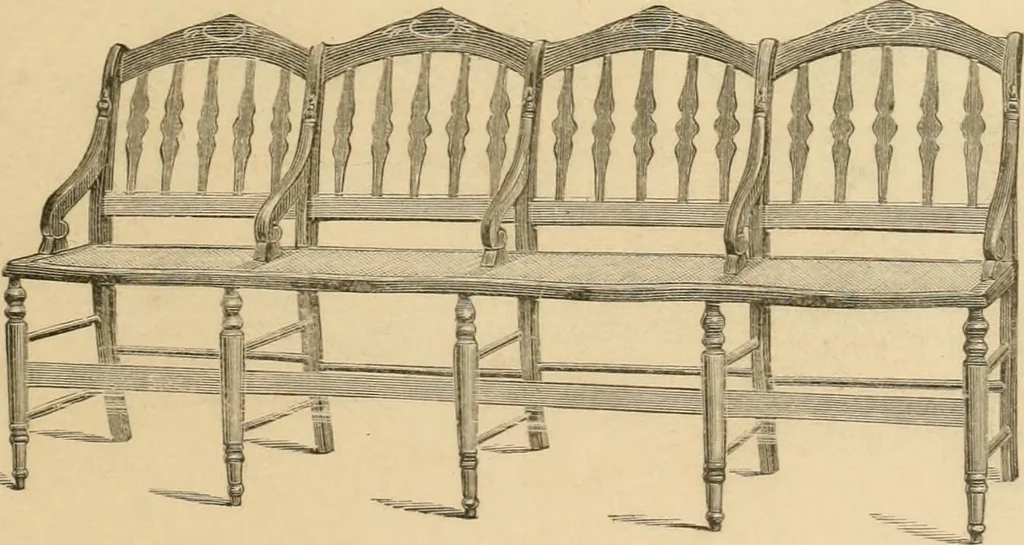 An illustration from Illustrated catalogue of chairs and furniture / manufactured by J.W. Mason & Co., 1874, leaf 30
