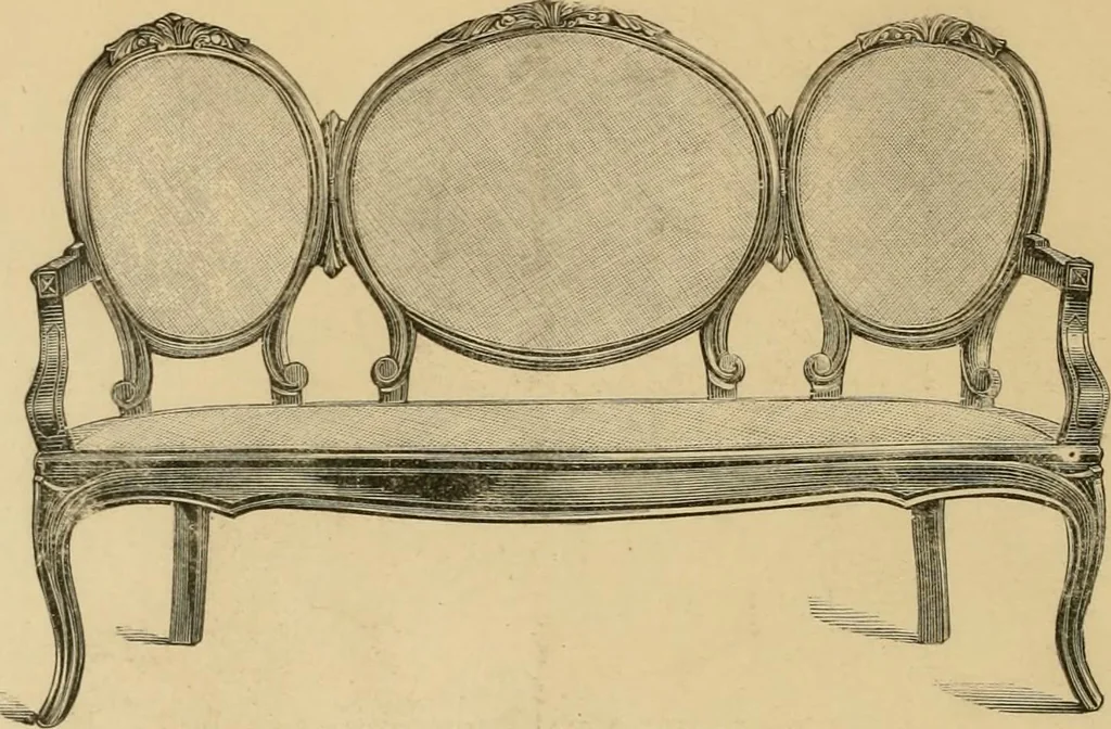 An illustration from Illustrated catalogue of chairs and furniture / manufactured by J.W. Mason & Co., 1874, leaf 31