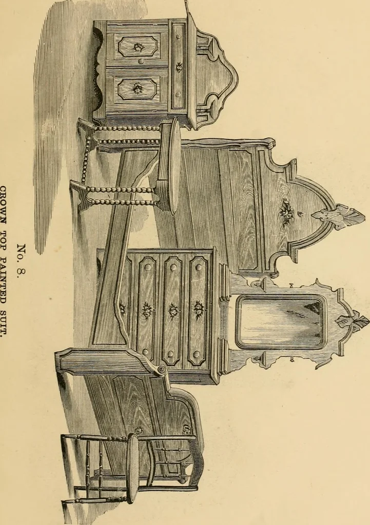 An illustration from Illustrated catalogue of chairs and furniture / manufactured by J.W. Mason & Co., 1874, leaf 36