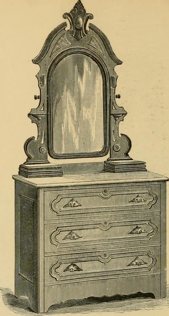 An illustration from Illustrated catalogue of chairs and furniture / manufactured by J.W. Mason & Co., 1874, leaf 43