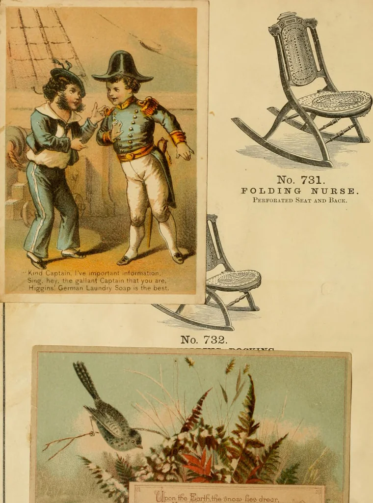 An illustration from Illustrated catalogue of chairs and furniture / manufactured by J.W. Mason & Co., 1874, leaf 53
