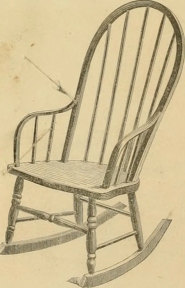 An illustration from Illustrated catalogue of chairs and furniture / manufactured by J.W. Mason & Co., 1874, leaf 9