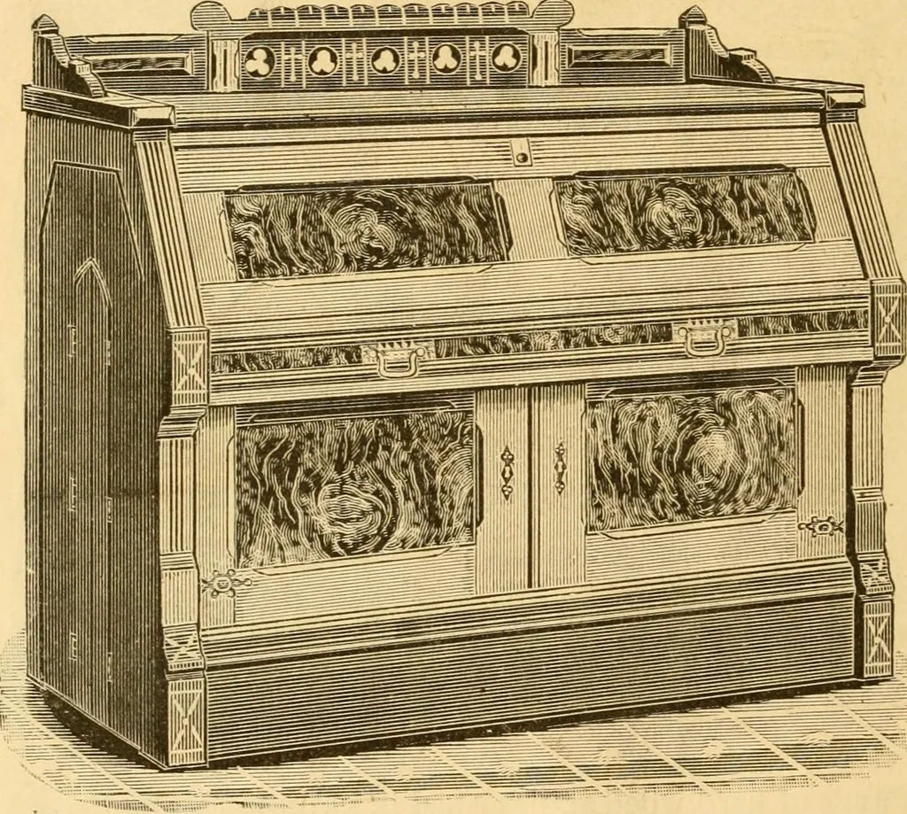 An illustration from Illustrated catalogue and price list of Boyington's automatic and chiffonier folding beds., 1885, leaf 17