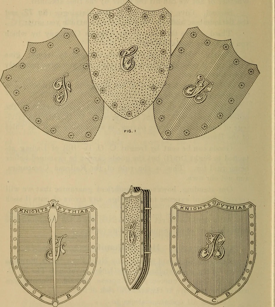 An illustration from Illustrated catalogue and price list; Knights of Pythias lodge paraphernalia and costumes for all three ranks, 1899, leaf 11