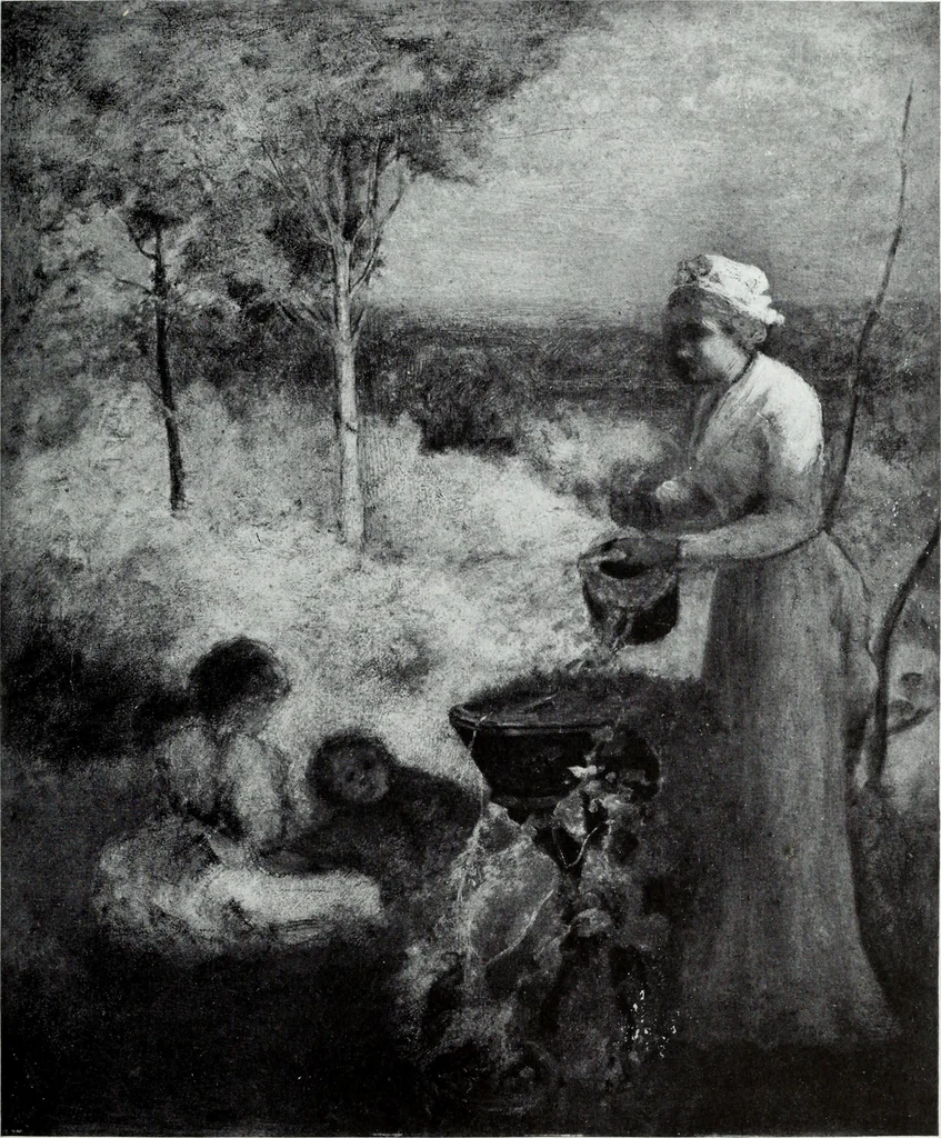 An illustration from Illustrated catalogue of the highly important collection of foreign and American paintings, to be sold at unrestricted public sale in the grand ballroom of the Plaza Hotel .., 1913, leaf 112