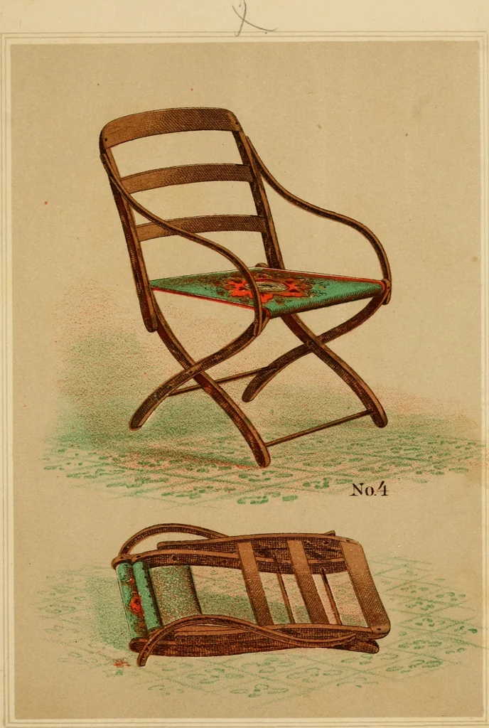 An illustration from Illustrated catalogue of folding chairs., 1871, leaf 10