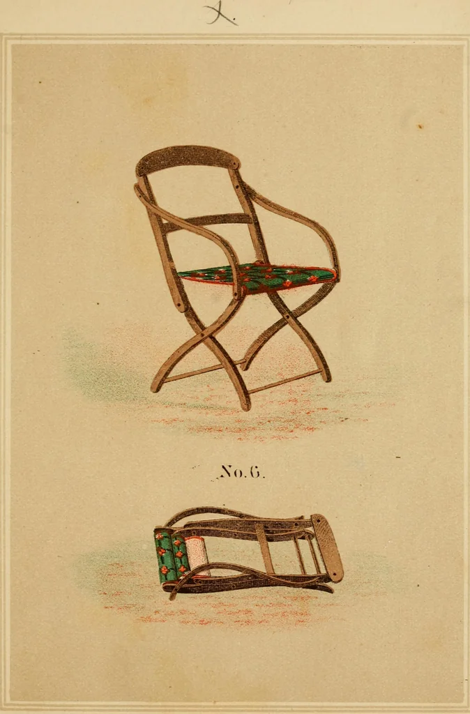 An illustration from Illustrated catalogue of folding chairs., 1871, leaf 14