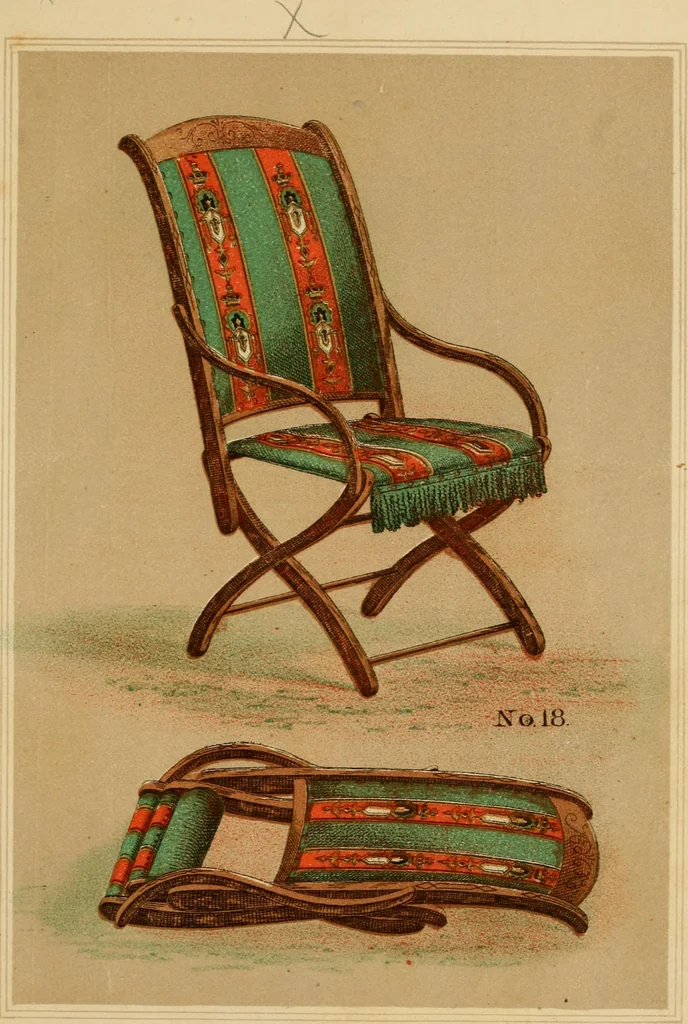 An illustration from Illustrated catalogue of folding chairs., 1871, leaf 28