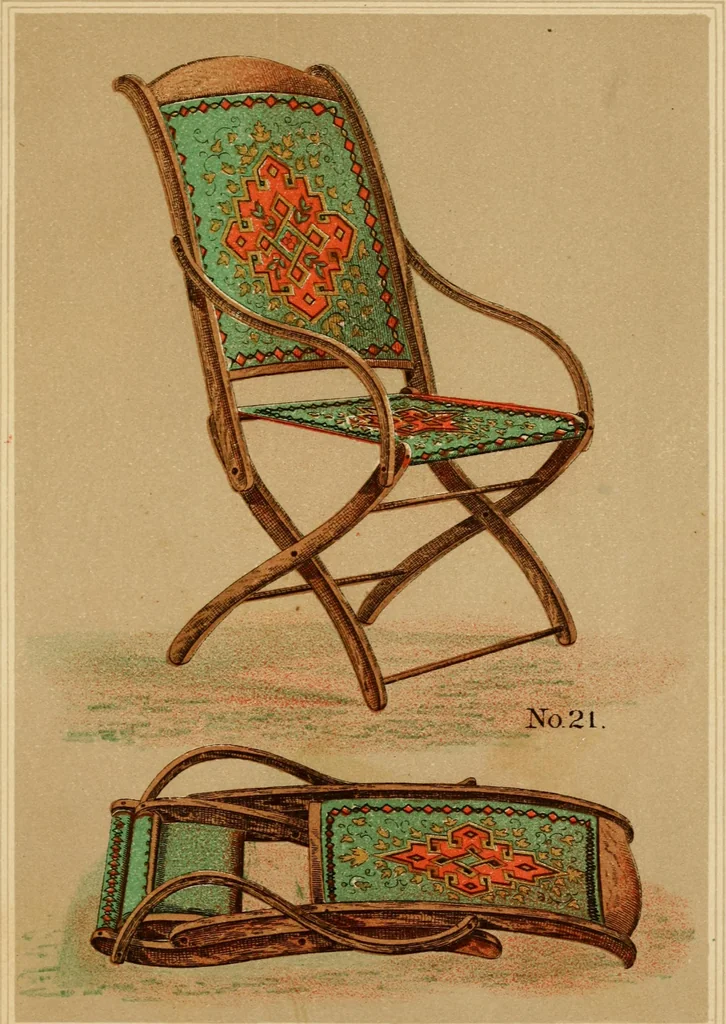 An illustration from Illustrated catalogue of folding chairs., 1871, leaf 32