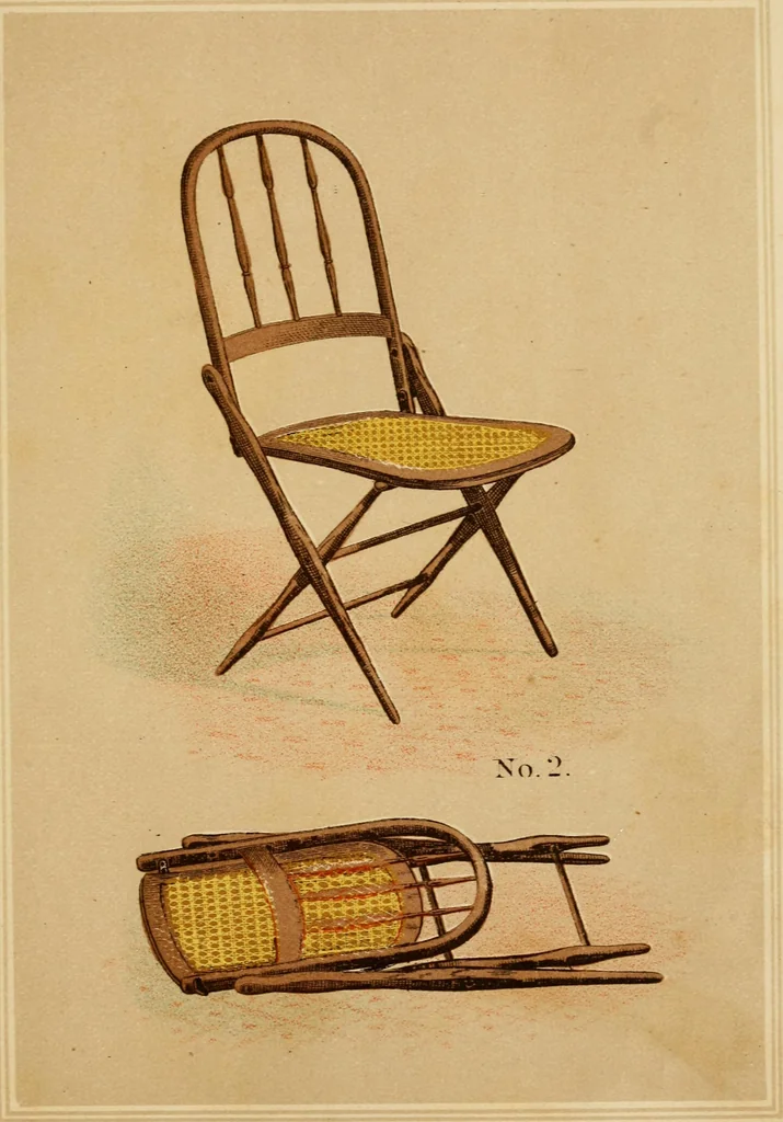 An illustration from Illustrated catalogue of folding chairs., 1871, leaf 8