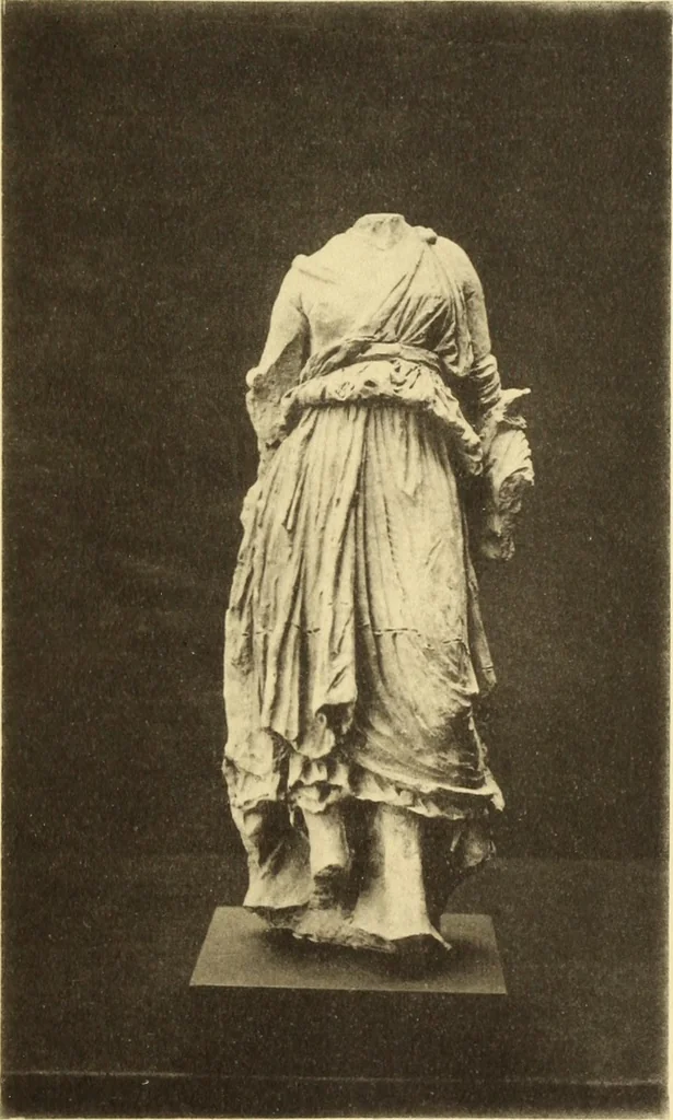 An illustration from Illustrated catalogue of classical antiquities from the site of the temple of Diana, Nemi, Italy. Discovered during excavations undertaken by the Right Hon. Lord Savile ... and given by him to the Art museum of Nottingham: with an account by Lord Savile of the discovery of the temple and the objects foundthere, 1893, leaf 64