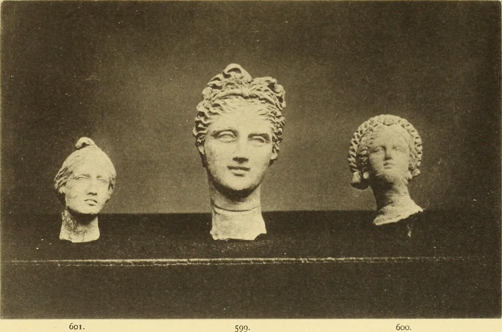 An illustration from Illustrated catalogue of classical antiquities from the site of the temple of Diana, Nemi, Italy. Discovered during excavations undertaken by the Right Hon. Lord Savile ... and given by him to the Art museum of Nottingham: with an account by Lord Savile of the discovery of the temple and the objects foundthere, 1893, leaf 88