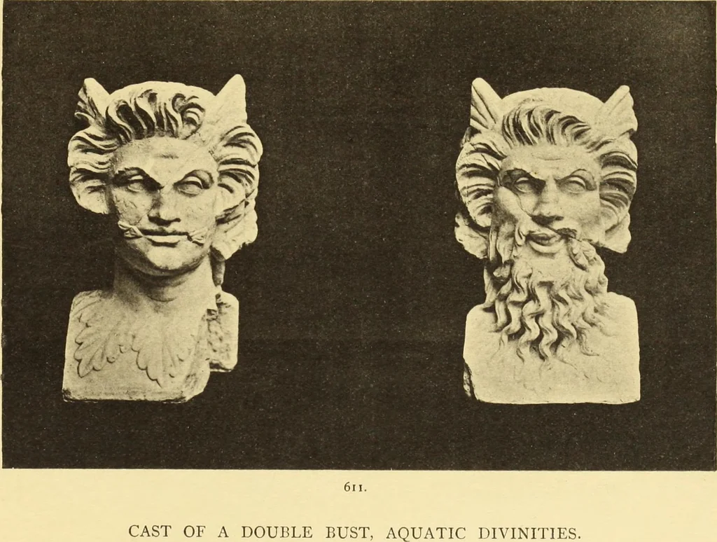 An illustration from Illustrated catalogue of classical antiquities from the site of the temple of Diana, Nemi, Italy. Discovered during excavations undertaken by the Right Hon. Lord Savile ... and given by him to the Art museum of Nottingham: with an account by Lord Savile of the discovery of the temple and the objects foundthere, 1893, leaf 92
