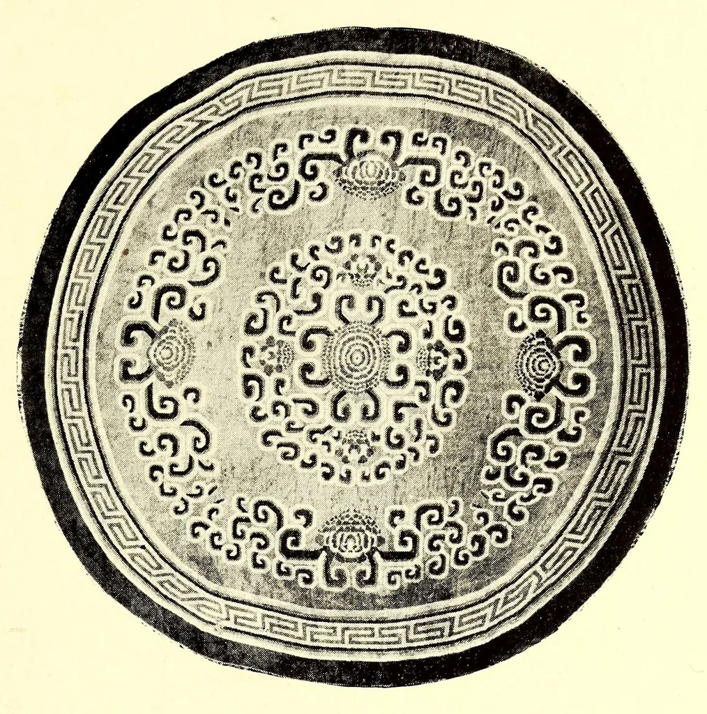 An illustration from Illustrated catalogue of an important collection of ancient Chinese art treasures comprising direct importations and rare specimens from the J. Pierpont Morgan and other famous collections : being the property of the Japanese connoisseur and expert Mr. Kano Oshima, 1918, leaf 199