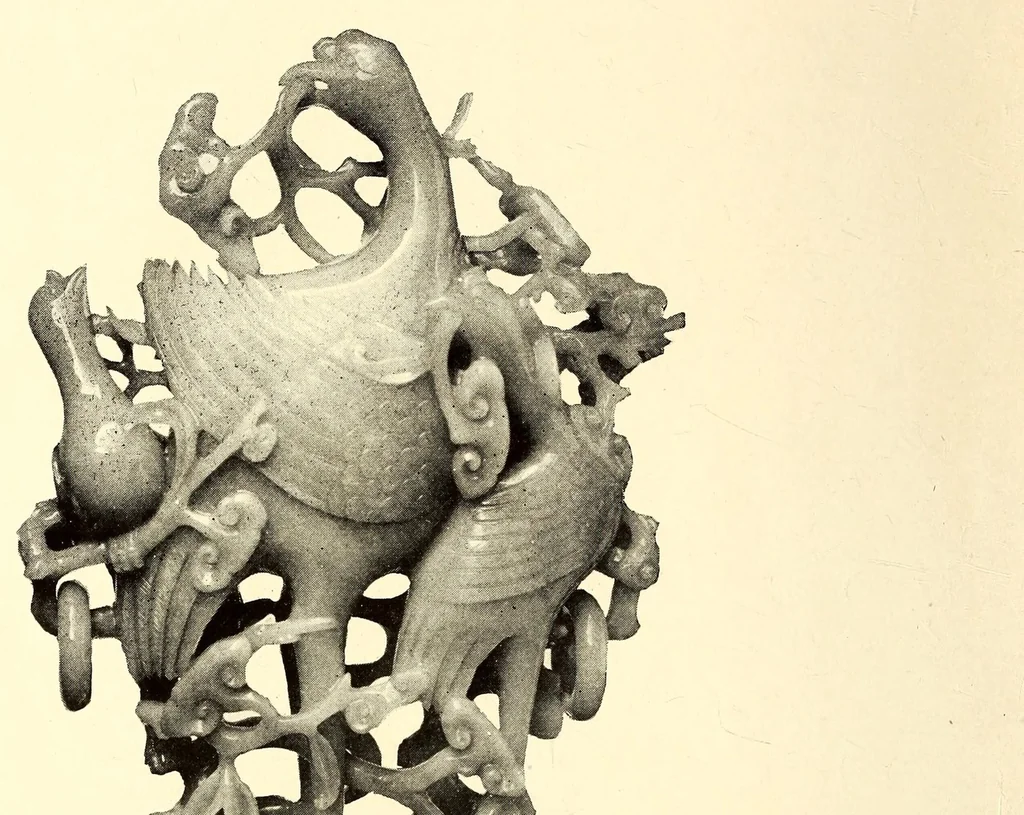 An illustration from Illustrated catalogue of an important collection of ancient Chinese art treasures comprising direct importations and rare specimens from the J. Pierpont Morgan and other famous collections : being the property of the Japanese connoisseur and expert Mr. Kano Oshima, 1918, leaf 36