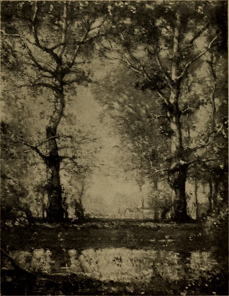 An illustration from Illustrated catalogue of the completed pictures left by the late Henry Ward Ranger, N.A. : and his collection of works by some of his contemporaries, 1917, leaf 110