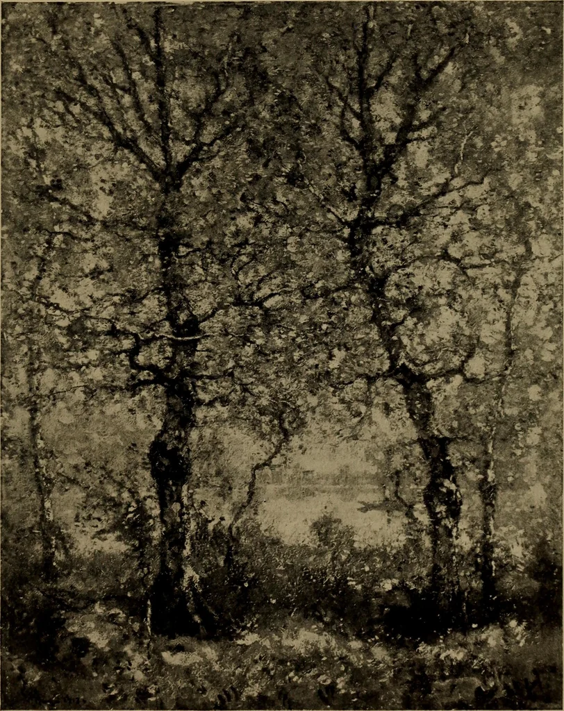 An illustration from Illustrated catalogue of the completed pictures left by the late Henry Ward Ranger, N.A. : and his collection of works by some of his contemporaries, 1917, leaf 120