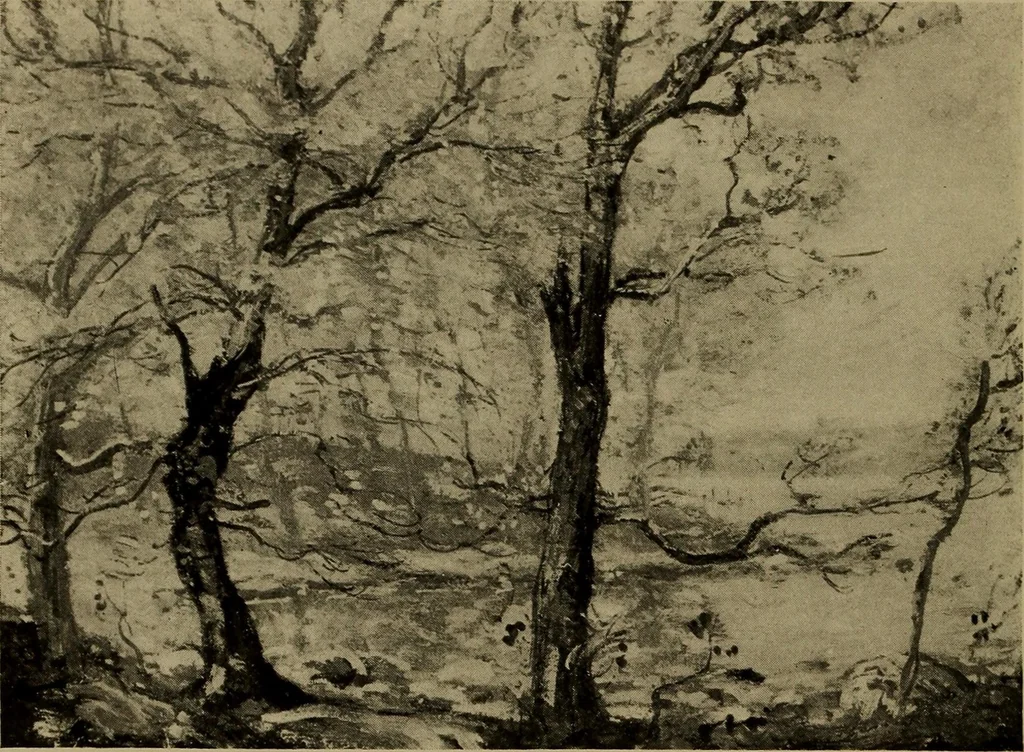 An illustration from Illustrated catalogue of the completed pictures left by the late Henry Ward Ranger, N.A. : and his collection of works by some of his contemporaries, 1917, leaf 23