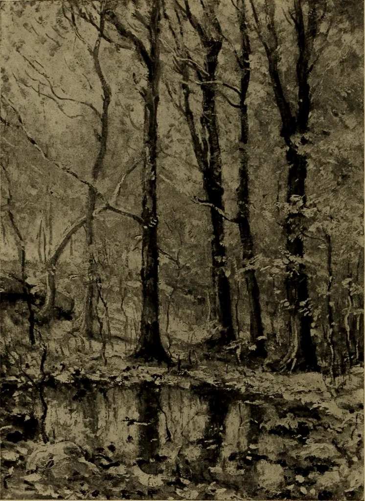 An illustration from Illustrated catalogue of the completed pictures left by the late Henry Ward Ranger, N.A. : and his collection of works by some of his contemporaries, 1917, leaf 25