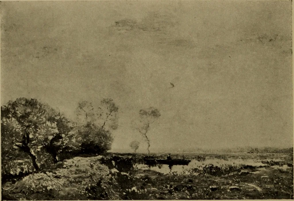 An illustration from Illustrated catalogue of the completed pictures left by the late Henry Ward Ranger, N.A. : and his collection of works by some of his contemporaries, 1917, leaf 45